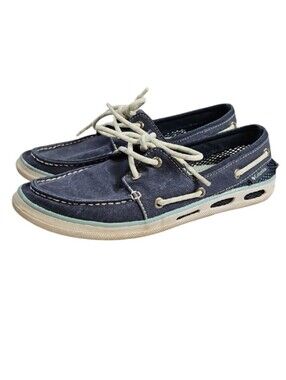 Columbia Womens Vulc N Vent Boat Shoes, Navy Size 7.5